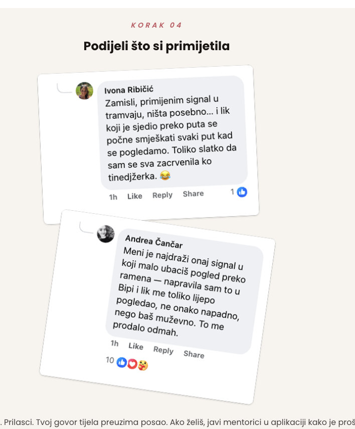 Podijeli iskustvo u aplikaciji